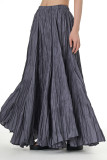 Elegant Solid Fold Loose High Waist Type A Solid Color Bottoms