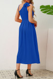 Sweet Solid Fold Asymmetrical With Bow Oblique Collar Irregular Dress Dresses