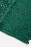 Party Celebrities Solid Tassel Sequins O Neck One Step Skirt Dresses