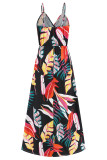 Sexy Vacation Floral Backless V Neck Printed Dress Dresses