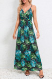 Sexy Vacation Floral Backless V Neck Printed Dress Dresses