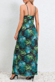 Sexy Vacation Floral Backless V Neck Printed Dress Dresses