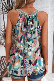 Elegant Floral Patchwork O Neck Tops