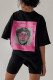 Casual Figure Print O Neck T-Shirts