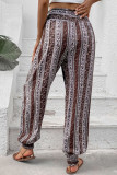 Bohemian Vintage Print Loose High Waist Harlan Full Print Bottoms