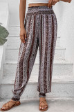 Bohemian Vintage Print Loose High Waist Harlan Full Print Bottoms