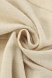 Casual Simplicity Solid Bandage V Neck Loose Jumpsuits