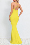 Sexy Formal Solid V Neck Trumpet Mermaid Dresses