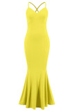 Sexy Formal Solid V Neck Trumpet Mermaid Dresses