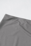 Sexy Solid Draw String Backless Sleeveless Two Pieces