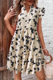 Sweet Elegant Print Butterfly V Neck Printed Dress Dresses