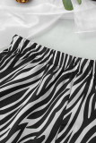 Casual Vintage Animal Print Print Buttons Turndown Collar Long Sleeve Two Pieces