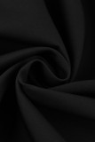 British Style Solid Buttons Turn-back Collar Suit Dress Dresses