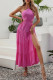 Sweet Solid Hollowed Out Backless Halter Cake Skirt Dresses
