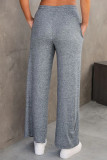 Casual Simplicity Solid Pocket Loose High Waist Straight Solid Color Bottoms