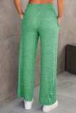 Casual Simplicity Solid Pocket Loose High Waist Straight Solid Color Bottoms