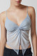 Sexy Solid Mesh With Bow V Neck Tops