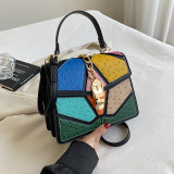 Sweet Street Color Block Chains Contrast Bags
