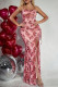Sexy Celebrities Floral Draw String Strapless Printed Dress Dresses