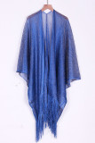 Sexy Vacation Solid Tassel Slit Sequined Swimwears Cover Up