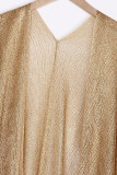Sexy Vacation Solid Tassel Slit Sequined Swimwears Cover Up