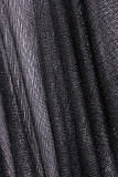 Sexy Vacation Solid Tassel Slit Sequined Swimwears Cover Up