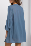 Fashion Casual Solid Buttons V Neck Tops