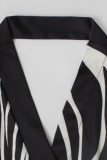 Sexy Simplicity Geometric Print Bandage Backless Halter Sleeveless Dress Dresses