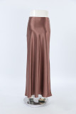 Celebrities Elegant Solid High Waist Solid Color Bottoms