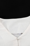 Casual Simplicity Solid Buckle Flounce V Neck Long Sleeve Two Pieces