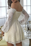 Sweet Elegant Solid Lace Off the Shoulder Princess Dresses