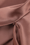 Celebrities Elegant Solid High Waist Solid Color Bottoms