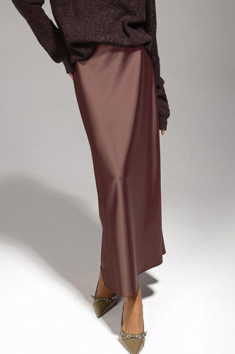 Celebrities Elegant Solid High Waist Solid Color Bottoms