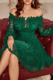 Sweet Elegant Solid Lace Off the Shoulder Princess Dresses
