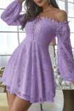 Sweet Elegant Solid Lace Off the Shoulder Princess Dresses