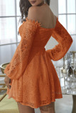 Sweet Elegant Solid Lace Off the Shoulder Princess Dresses