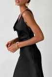 Sexy Formal Solid Backless V Neck Evening Dress Dresses