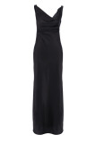 Sexy Formal Solid Backless V Neck Evening Dress Dresses