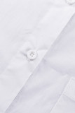 Elegant Solid Hollowed Out Buttons Tops