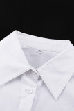 Elegant Solid Hollowed Out Buttons Tops