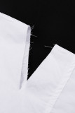 Elegant Solid Hollowed Out Buttons Tops