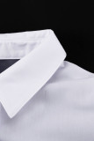 Sexy Solid See-through Mesh Turndown Collar Tops