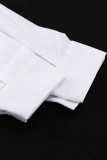 Elegant Solid Hollowed Out Buttons Tops