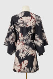Casual Vacation Floral Frenulum V Neck Printed Dress Dresses