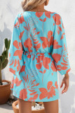 Casual Vacation Floral Frenulum V Neck Printed Dress Dresses