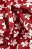 Elegant Floral Fold Loose High Waist Wide Leg Full Print Bottoms