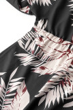 Casual Vacation Floral Frenulum V Neck Printed Dress Dresses