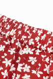 Elegant Floral Fold Loose High Waist Wide Leg Full Print Bottoms