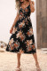 Sexy Vacation Print Patchwork V Neck Sling Dress Dresses
