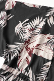 Casual Vacation Floral Frenulum V Neck Printed Dress Dresses